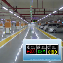 Tela disponível da mensagem do diodo emissor de luz da exposição da orientação dos lotes do estacionamento